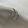 Sterling Silver Sleeper 12mm Hoop Earrings with Wire Coil