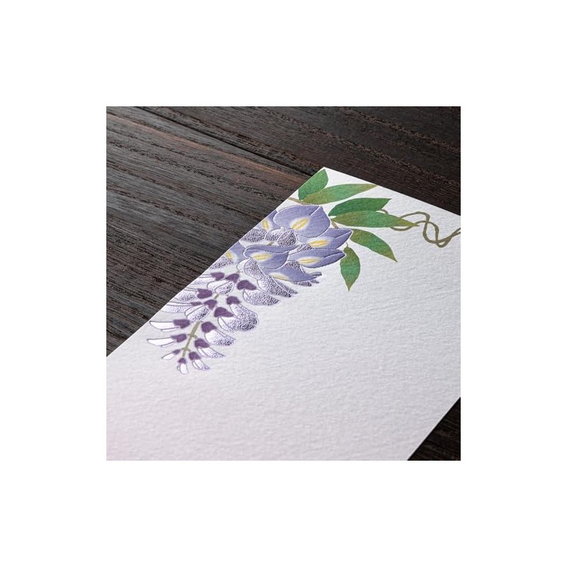 Midori 89586006 Single Writing Notebook, Early Summer Letter, Foil Wisteria