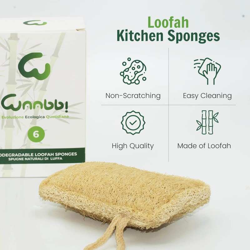 Natural Kitchen Sponge Organic Loofah Exfoliating Loofah Sponge Loofah Sponge