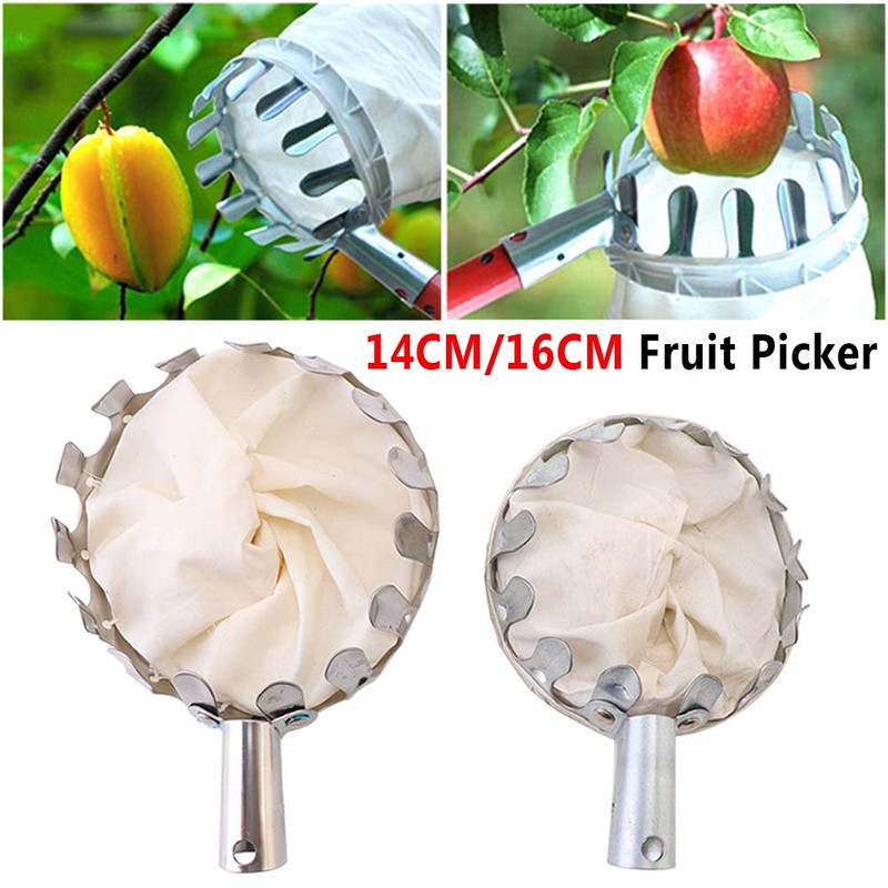 Fruit Picker Head Basket, Fruit Picking Tool with Basket, Orange