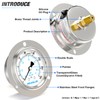 MEANLIN MEASURE 0~160Psi Liquid Filled Pressure Gauge Front Flange Panel