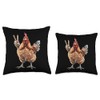 Serama Chicken Showing The Peace Sign Throw Pillow