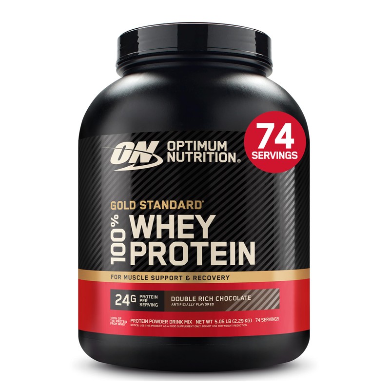 Optimum Nutrition Gold Standard 100% Whey Protein Powder, Double Rich