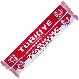 Generisch Turkey Scarf Turkey Knitted Scarf European Championship Football Scarf Cult Scarf Souvenir Scarf, Red, black, white