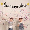Maicaiffe Bienvenidos Banner - Spanish Welcome Theme Party Decor -