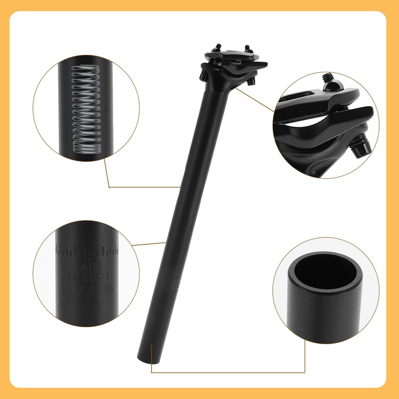 BULLSPANN Seat Post 27.2 Bicycle Saddle Post 27.2x350mm Bicycle Seatpost