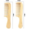 2 Pcs Hair Comb Set Wooden Wide Tooth Comb and