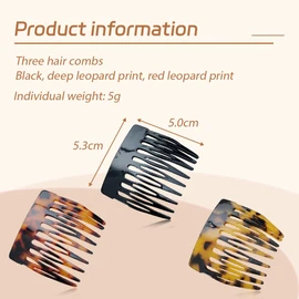 JEYORZY 3-teiliges Haarkamm Zum Stecken, Mini Haarspangen Set, Haare French Side Combs, Französische Seitenkämme Mit Zähnen, Vintage Design, Ideal Für Haarstärken, Für Haarzubehör Frauen Mädchen
