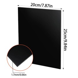 DARENYI 5pcs Black Acrylic Sheet 1.7mm Thick Plastic Sheets Boards Acrylic Plastic Panel Sheets for Picture Frame DIY Projects Painting Display, 25 x 20cm