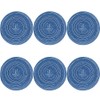 SCF2017 Set of 6 Round Woven Cotton Yarn Coasters for
