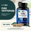L-triptófano Life 360+ Pure Tryptophan 180 Cápsulas Sabor Sin sabor