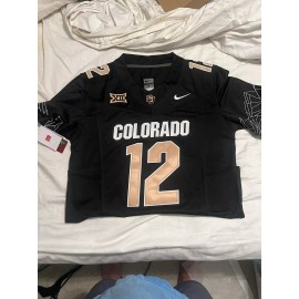 2024 Colorado Buffalos Travis Hunter, #12 Black Game Jersey Size Large Big 12