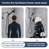 PDPBath Shower Extension Arm, 16" Upgrade Solid Brass Shower Head