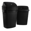 Gloreen 70 L Swing Top Lid Garbage Bins, Black, 4