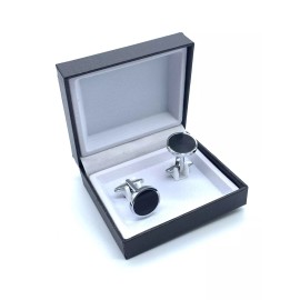 gentleman Men Cufflinks Classic Black Stone Round Shape Style Special Occasion Shirts #15