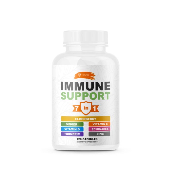 7-in-1 Immune Support Supplement – Zinc, Vitamin C, Vitamin D,