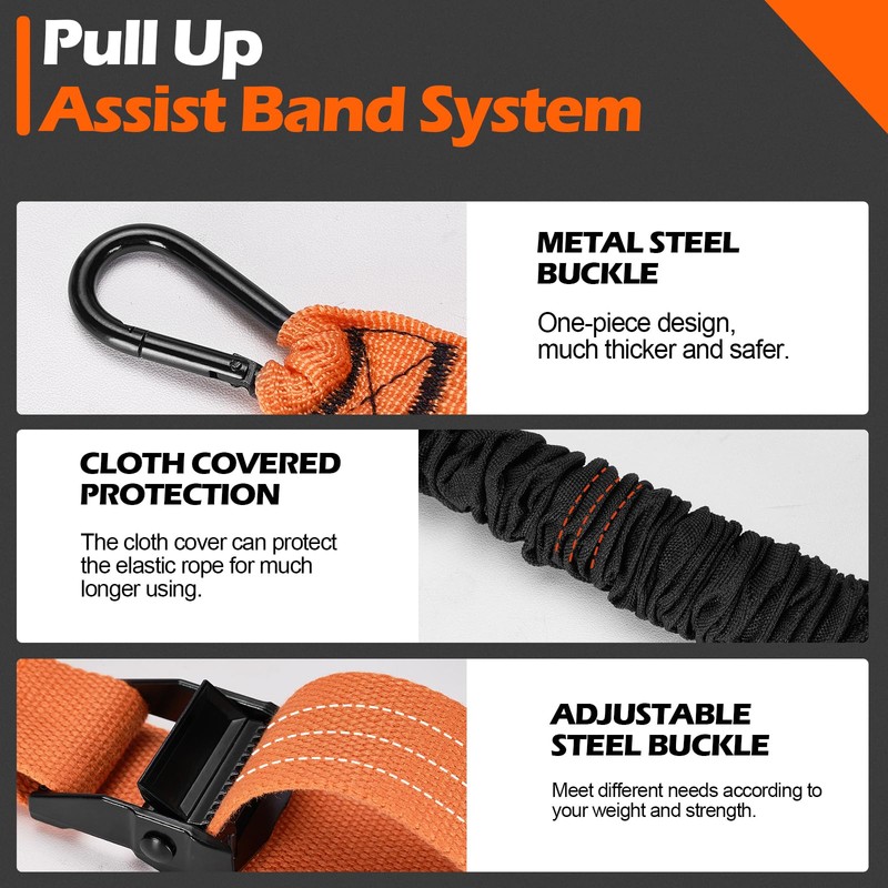 Pull up Assistance Bands, 4 Pull Up Bands 300lbs, Heavy