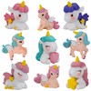 Mood Lab Miniature Unicorn Figurines Set - Funny Mini Statue