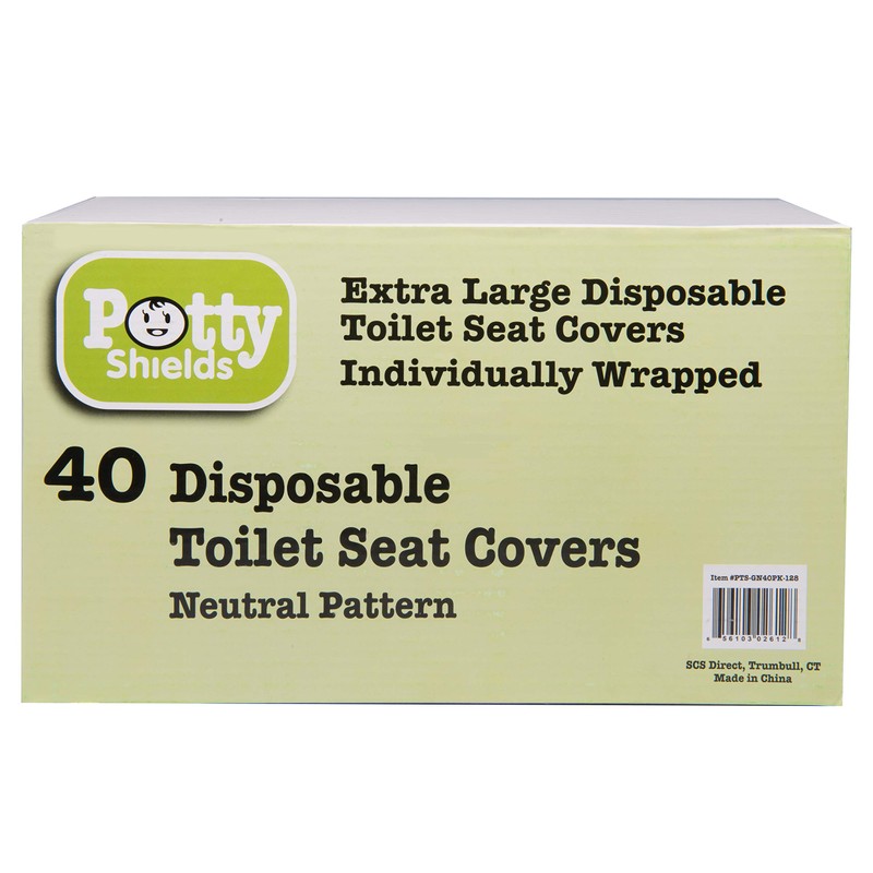 Potty Shields Toilet Seat Covers Disposable (40 Pack) - XL