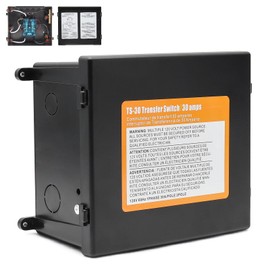 KUTTOLE 30 Amp Transfer Switch, Automatic Generator Transfer Switch for RV, Shore Power, Speedboats, 120V ATS Auto, Black