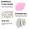 SUBRILLI 3 Step Diamond Polishing Pads 3-Pcs Step 2 Abrasive