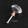 [12 PCS] Rose Gold Base Crystal Clear Glass Cabinet Drawer