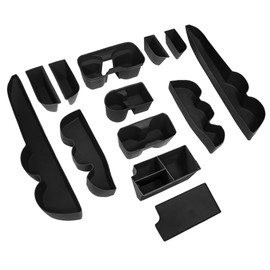 bgucar Interior Silicone Liner Insert Custom Fit for Tacoma 2016-2023, Silicone Organizer Tray for Tacoma Gen 3rd Crew Cab only - Fully Covered - for Tacoma Accessories