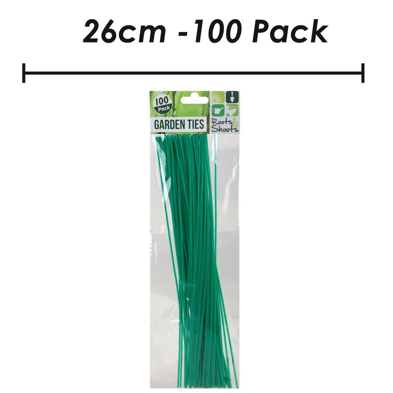 VFM - Garden Ties 100Pk Green Gardening Tools Accessories Gardening