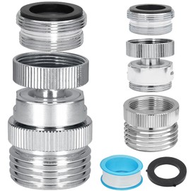 vibedor Brass Faucet Adapter with Aerator, 3/4 GHT Garden Hose Adapter, Swivel Faucet Adapter for Kitchen, Bathtub and Garden to Connect Garden Hose