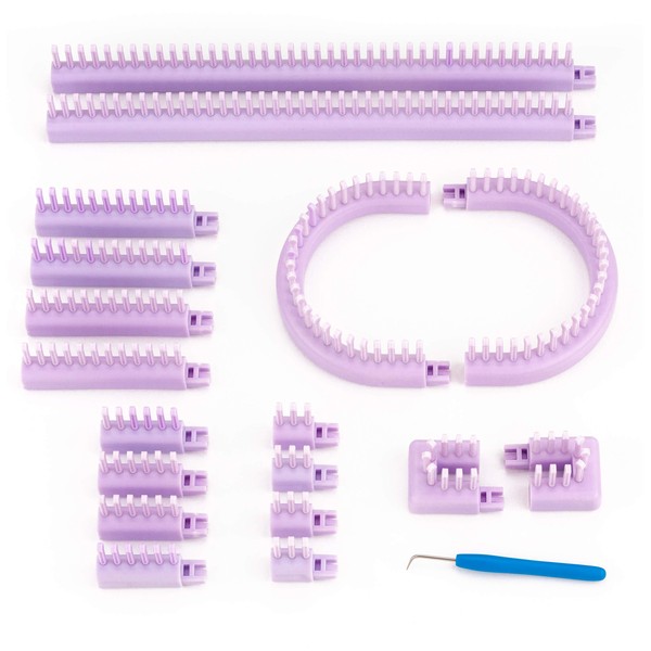 Authentic Knitting Board Adjustable Multi-Knit Loom, snap in parts, small