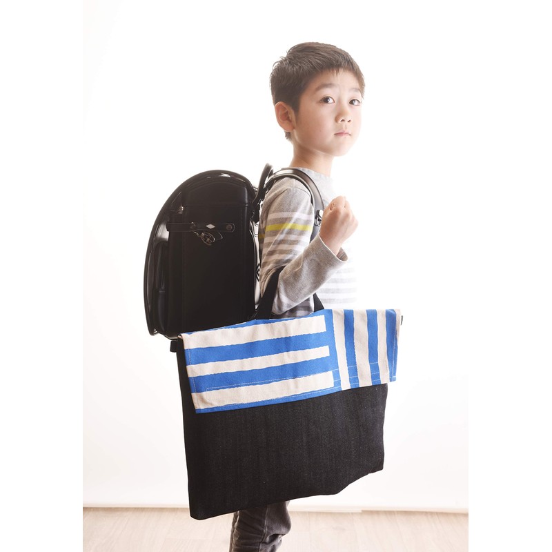 Chori Learning Canvas and Denim Disaster Prevention Hood Cover, Blue