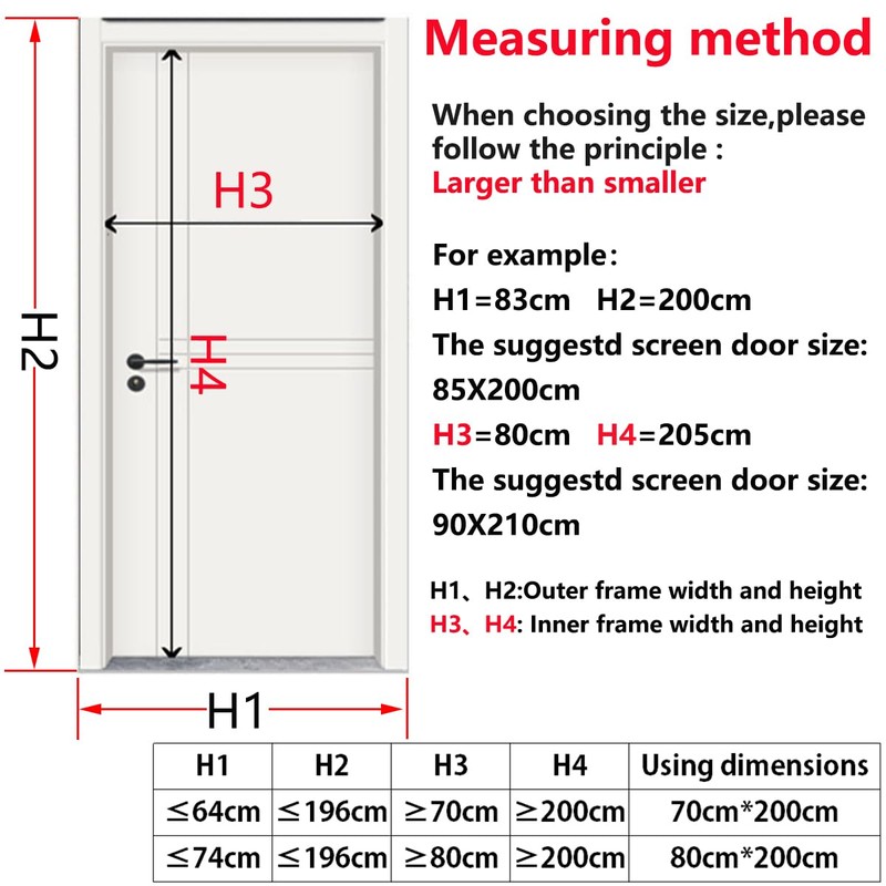 Qrity Magnetic Fly Screen Door 70 x 200cm, Mosquito Screen,