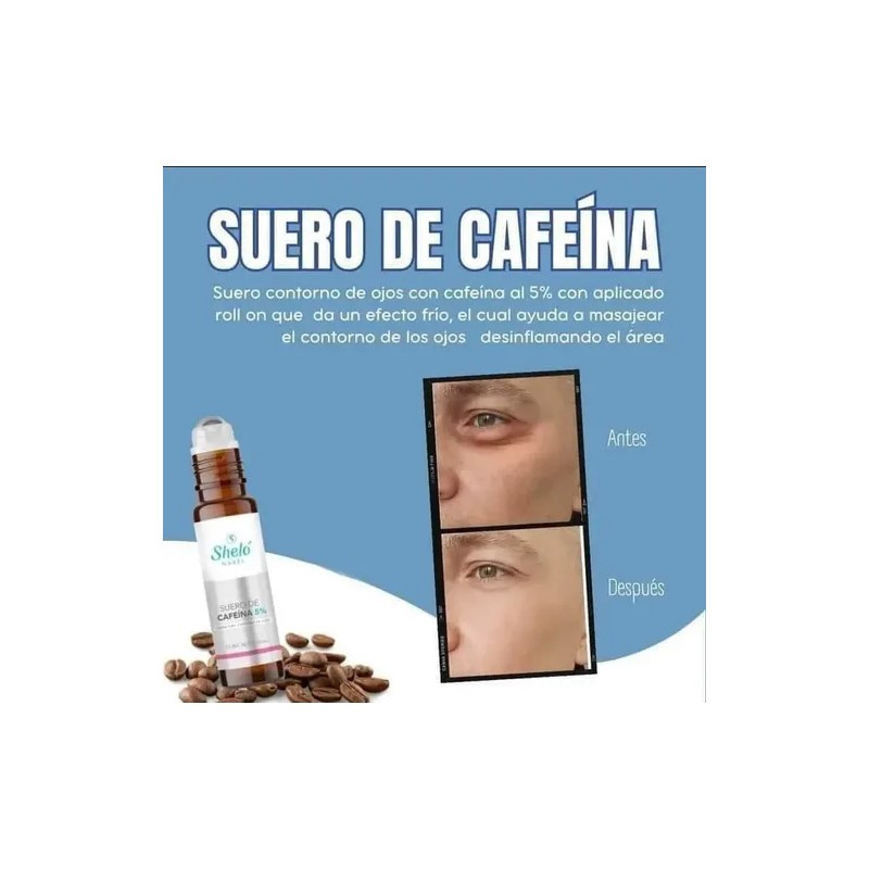 Suero De Cafeina 5 Parches Colágeno Hinchazón Ojeras