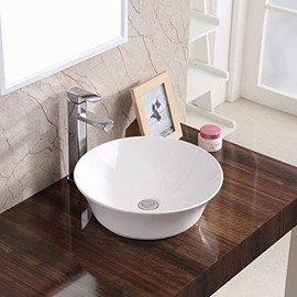 Karran VC-427-WH Valera 17" Vitreous China Vessel Bathroom Sink in White