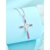 Starnny Cross Necklace for Women Birthstone Necklace for Women 925