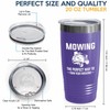 Lawn Mower Purple Edition Tumbler 20oz - Mowing the perfect