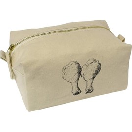 'Chicken Drumsticks' Canvas Wash Bag/Makeup Case (CS00042355)