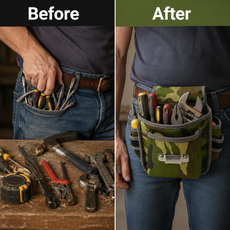 Tool Waist Pouch for Repairs – Multi-Pocket Oxford Cloth Organizer