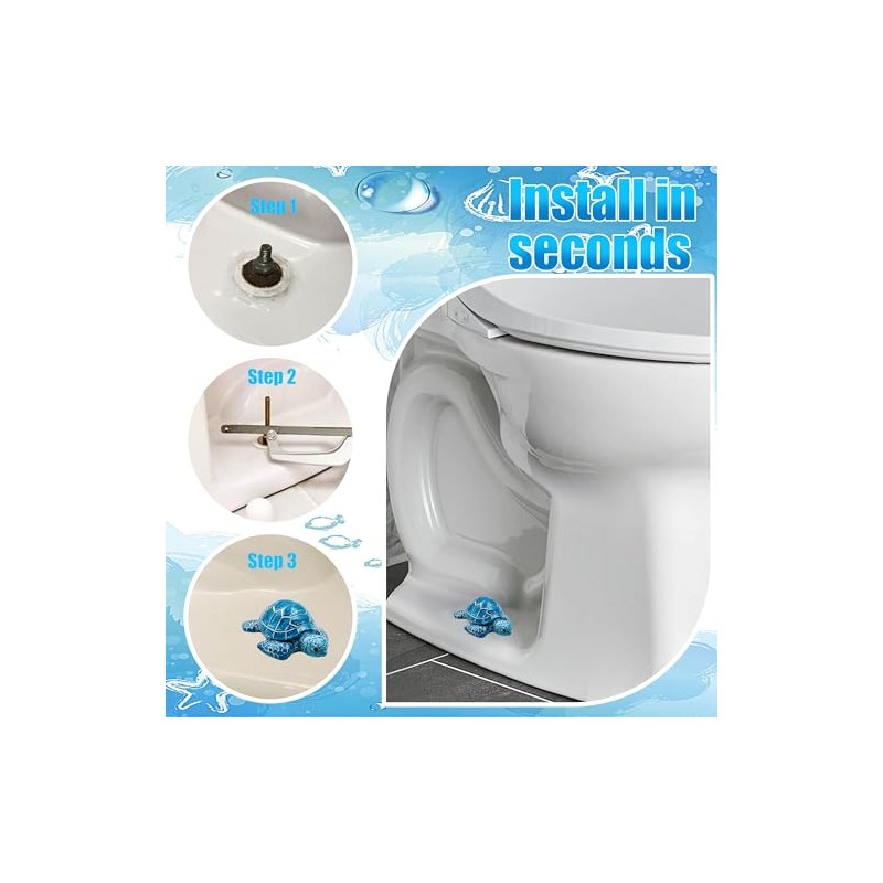 2 Pcs Toilet Bolt Covers Decorative, Sea Turtles Toilet Bolt