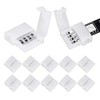 WENHSIN 10Packs 4-Pin RGB LED Light Strip Connectors 10mm Unwired