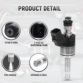 DERI Fuel injectors Fit for 2016-2021 Honda Civic, for 2018-2021 Accord, for 2017-2021 CRV, 1.5L Turbo, Replace 160105PA305, 061605PA305, 1601059B315, Set of 4