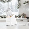 Diamosteel White Knife Set, 13 Pieces Knife Block Set with