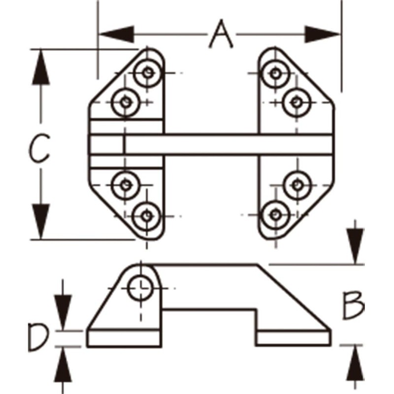 Sea Dog Line Long Reach Hatch Hinge SS 3-1/2"