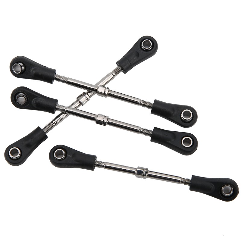 4pcs RC Steering Tie Rod Adjustable Rear Upper Linkage Rod