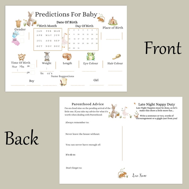 Baby Shower Games Bundle- 9 Games including Keepsake Cards boxed