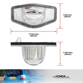 NSLUMO LED Number Plate Light for Ho.nda Civic IX Jazz CR-V FR-V HR-V Insight Pack of 2 LED Tag Lamps