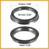 Partuto 72.6mm to 58.1mm Universal Car Hub Centric Rings Black