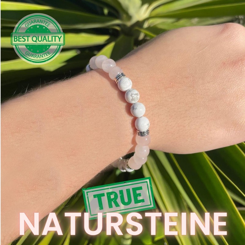 Chakra armband echte steine (2 Rosenquarz)