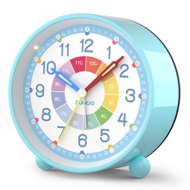 Alarm Clock, Children's Educational Clock, Metallic Painting, Analog, Backlight, For Boys/Girls, For Studying, Tabletop, Easy to Read, Quiet, Continuous Second Hand, Alarm Setting, For Children