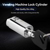 Tubular Cam Lock,Vending Machine Lock Cylinder,19mm Zinc Alloy Chrome Color